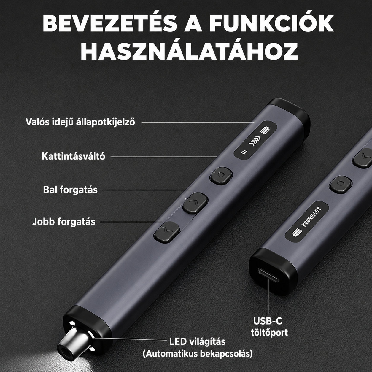 Vint - Elektromos csavarhúzó készlet